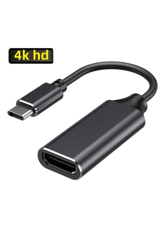 كابل عالي الوضوح من النوع C إلى HDMI للهاتف المحمول وشاشة الكمبيوتر وخط محول جهاز العرض لمشاركة العرض والشحن - اللون: النوع C إلى HDMI 4K 【تسليط الضوء على سبائك الألومنيوم】】 - Image 1